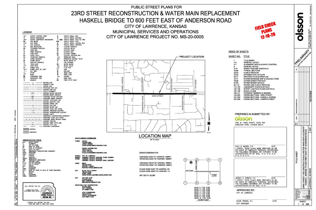 East 23rd Street Reconstruction Plans PDF preview